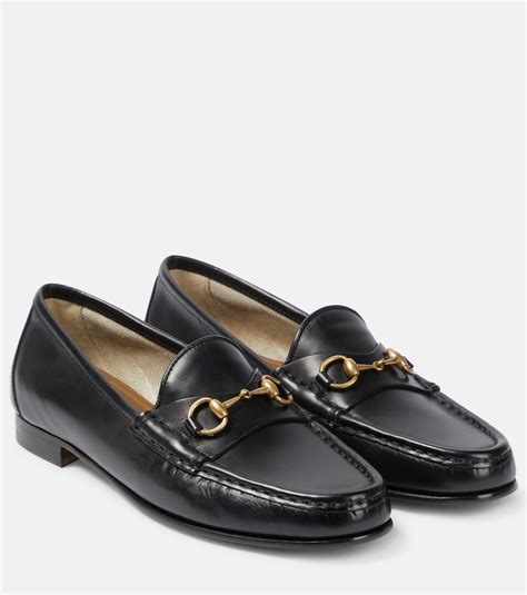 VTG Gucci 1953 Horsebit Black Leather Loafers 46.5/13 